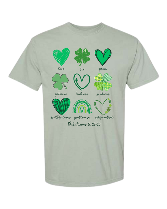 Galatians 5 - St Patrick's Day - Comfort Colors - Heavyweight Unisex Tee - Greens
