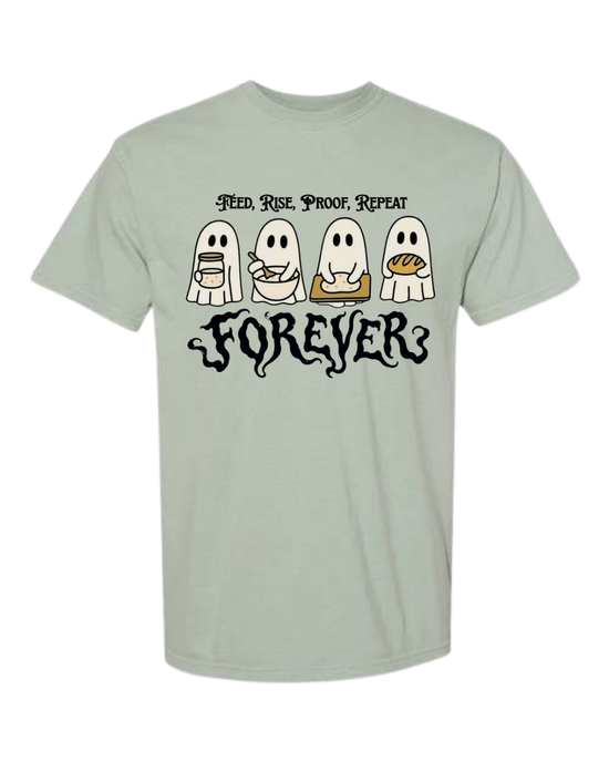 Sourdough Ghosties - Comfort Colors - Heavyweight Unisex Tee - Greens