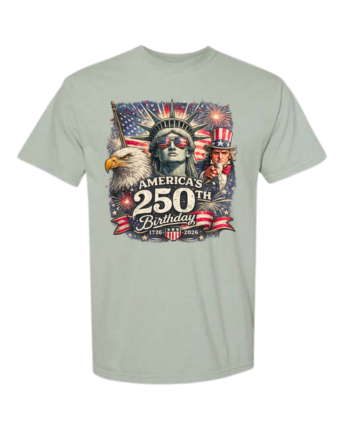 America's 250th Birthday - Comfort Colors - Heavyweight Unisex Tee - Greens
