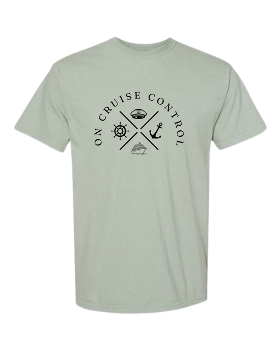 On Cruise Control - Comfort Colors - Heavyweight Unisex Tee - Greens