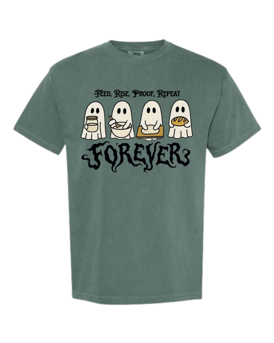 Sourdough Ghosties - Comfort Colors - Heavyweight Unisex Tee - Greens