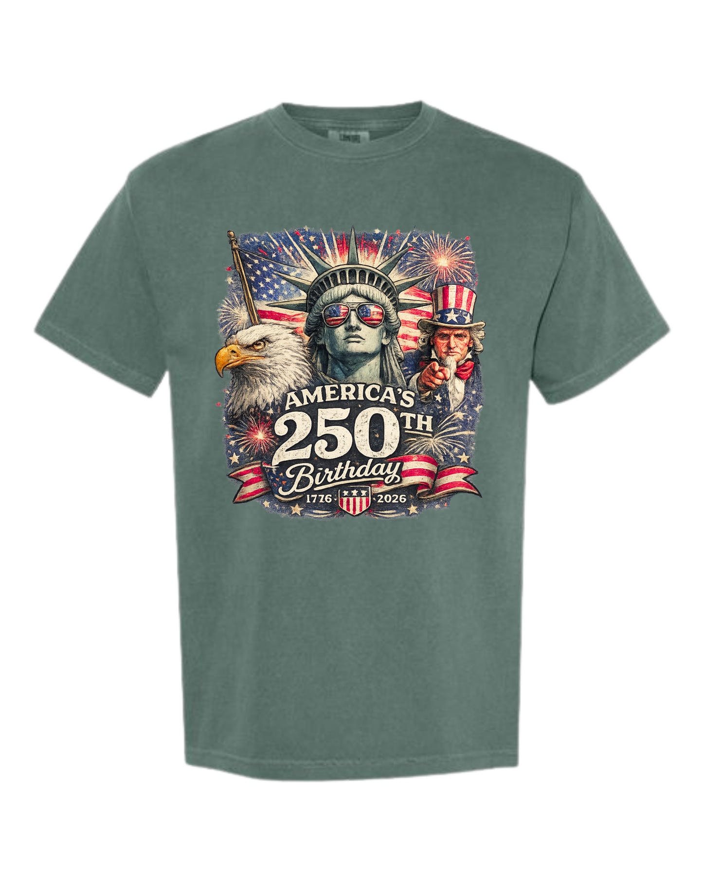 America's 250th Birthday - Comfort Colors - Heavyweight Unisex Tee - Greens