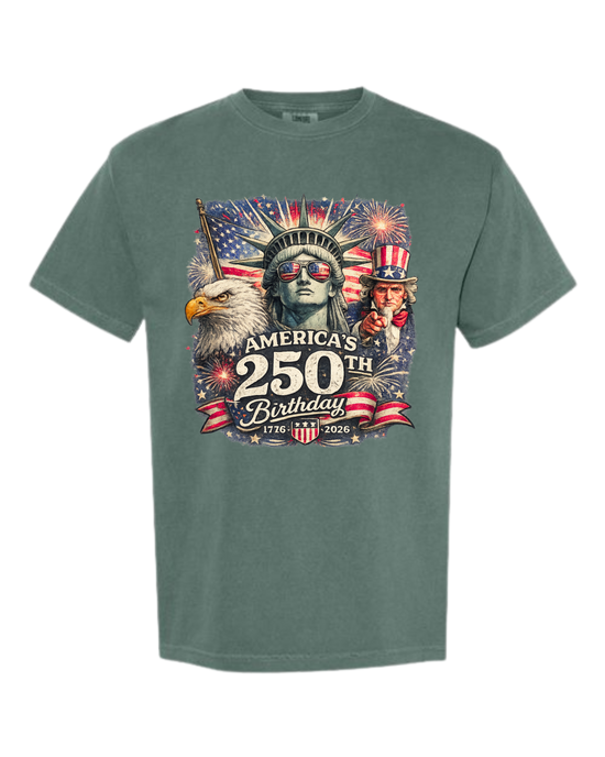 America's 250th Birthday - Comfort Colors - Heavyweight Unisex Tee - Greens