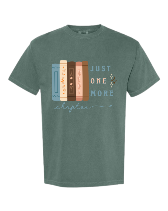 Just One More Chapter - Comfort Colors - Heavyweight Unisex Tee - Greens