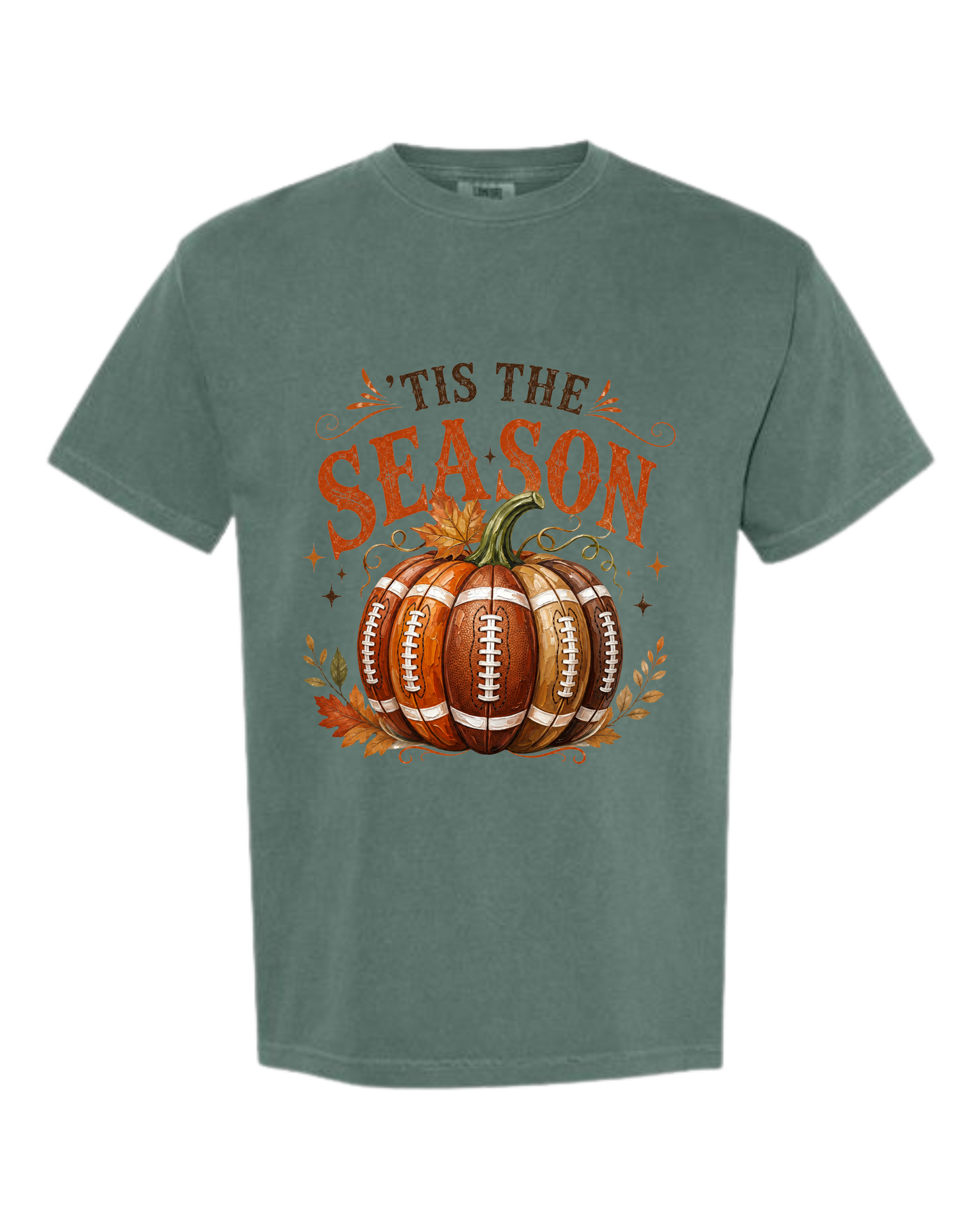 'Tis Football Season - Comfort Colors - Heavyweight Unisex Tee - Greens