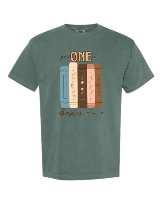 Just One More Chapter - Comfort Colors - Heavyweight Unisex Tee - Greens