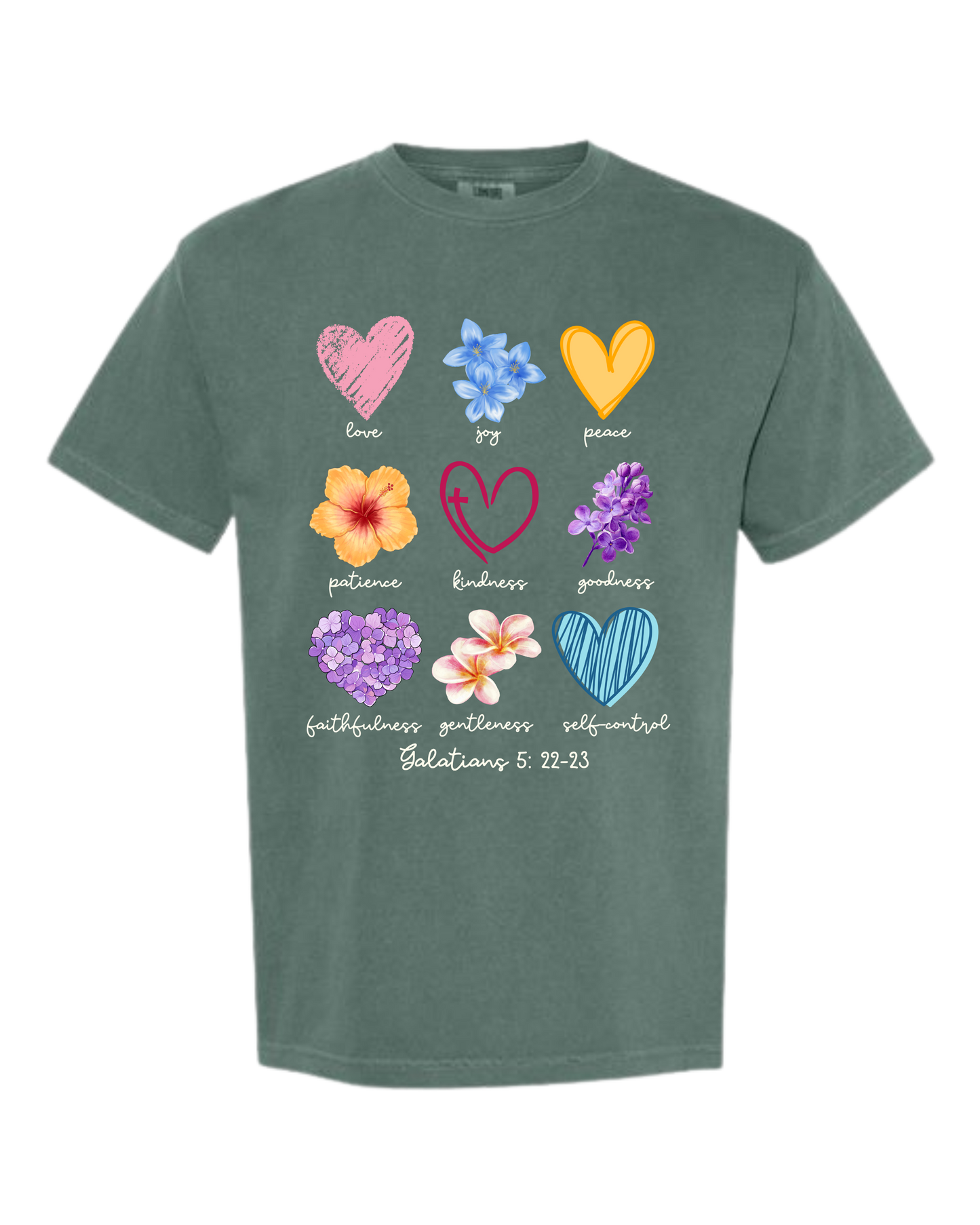 Galatians 5 - Spring - Comfort Colors - Heavyweight Unisex Tee - Greens