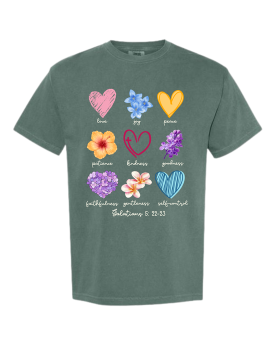 Galatians 5 - Spring - Comfort Colors - Heavyweight Unisex Tee - Greens