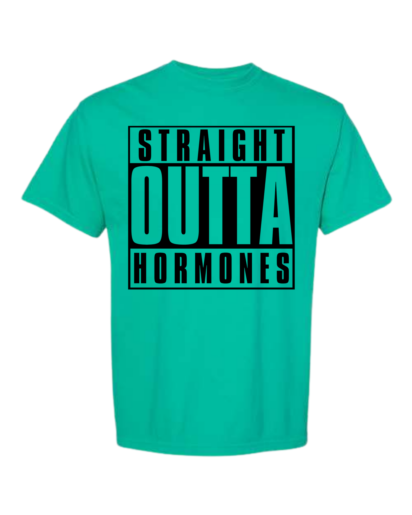 Straight Outta Hormones - Comfort Colors - Heavyweight Unisex Tee - Greens