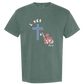Loves Jesus & America too - Comfort Colors - Heavyweight Unisex Tee - Greens
