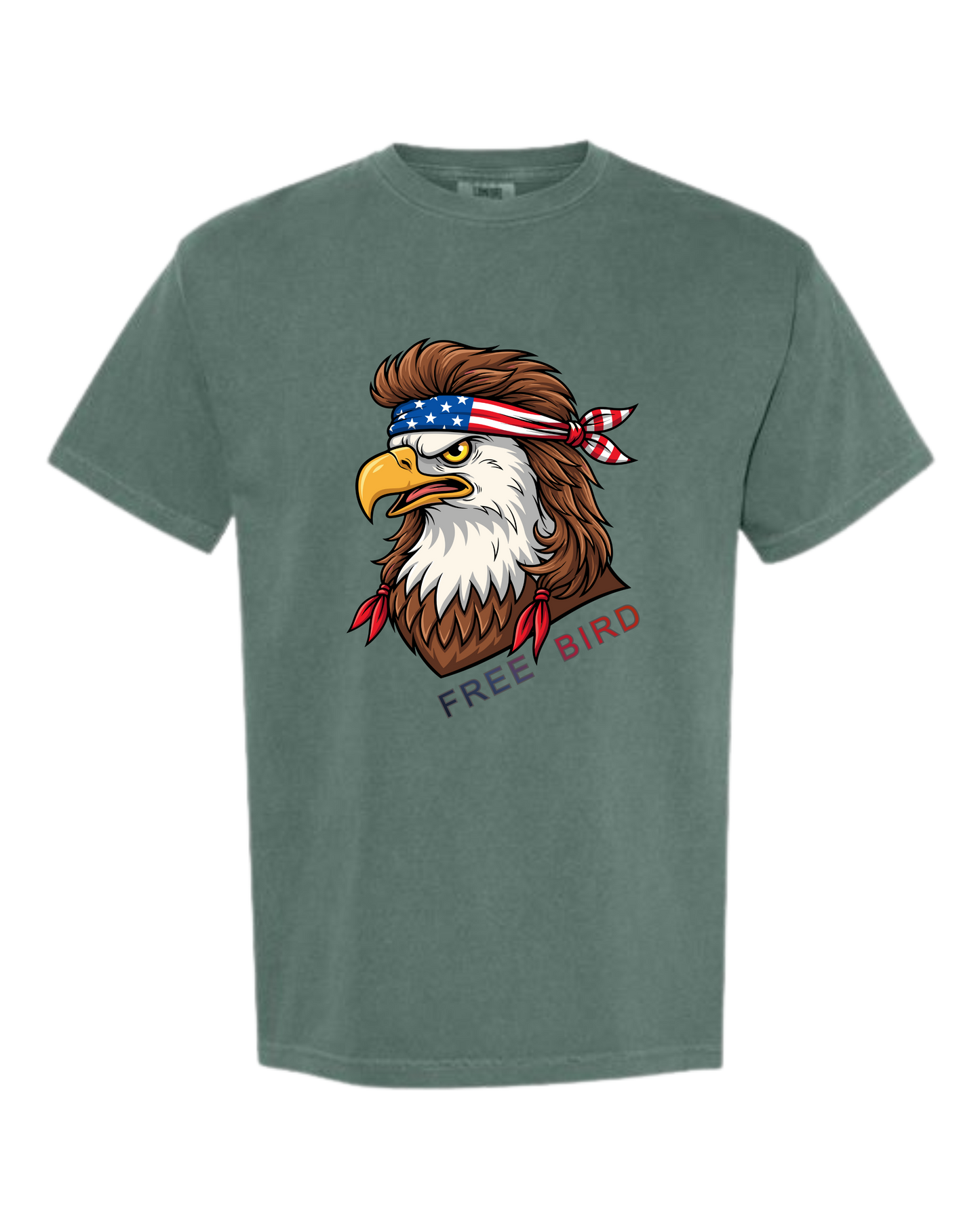Rockin Free Bird - Comfort Colors - Heavyweight Unisex Tee - Greens