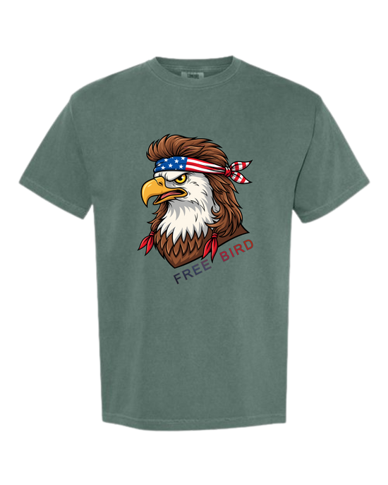 Rockin Free Bird - Comfort Colors - Heavyweight Unisex Tee - Greens