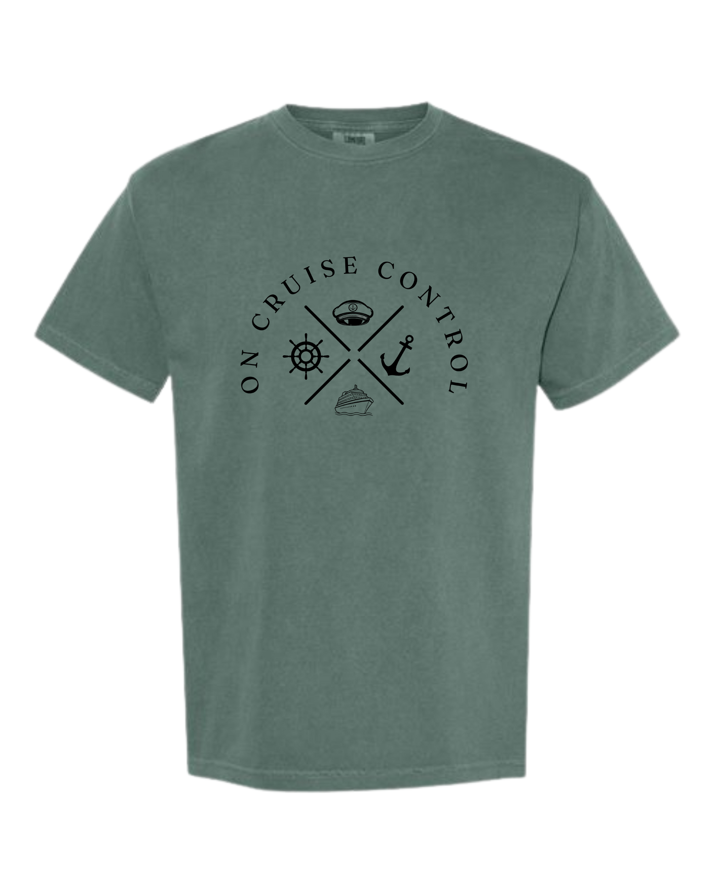 On Cruise Control - Comfort Colors - Heavyweight Unisex Tee - Greens