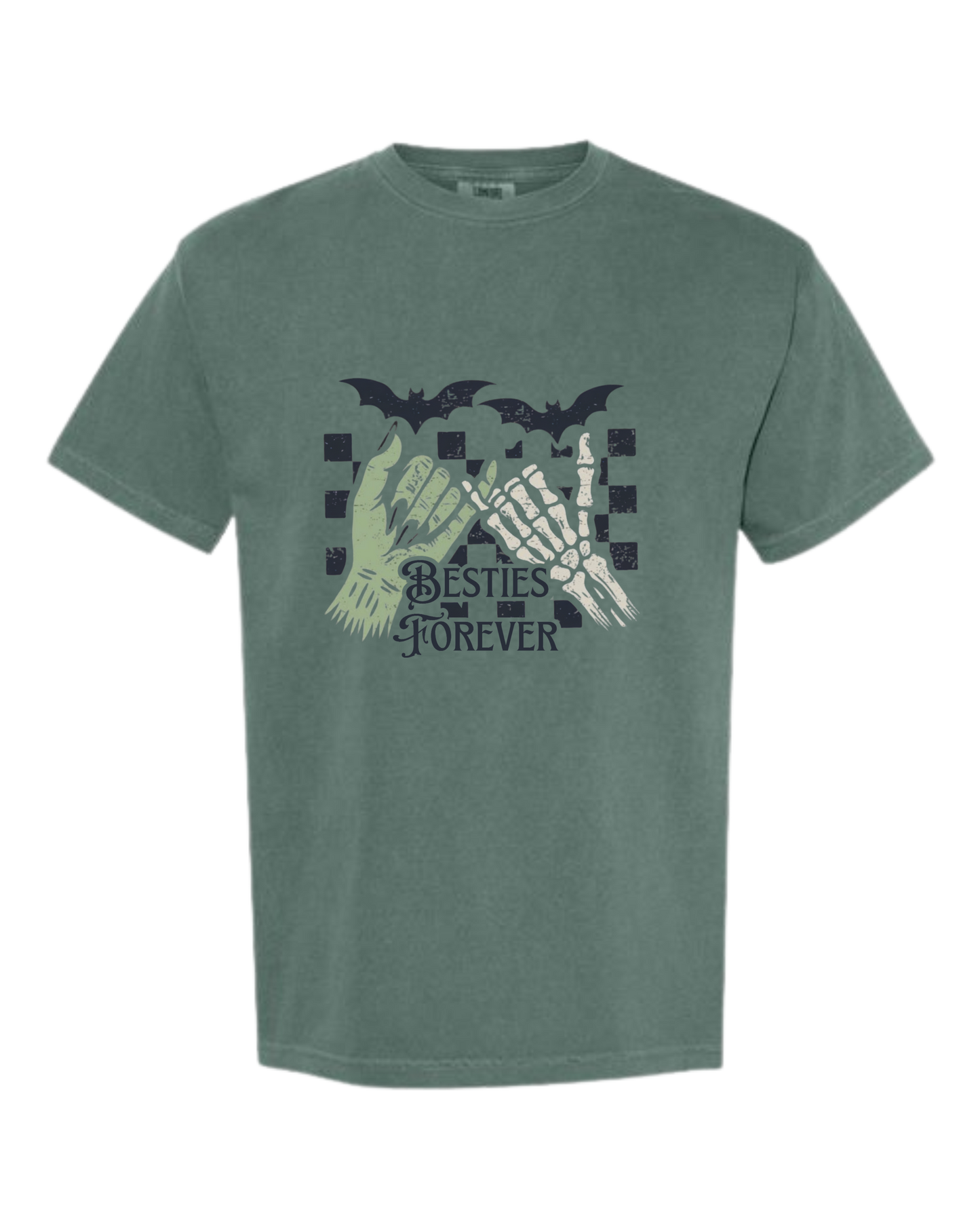 Besties Forever - Comfort Colors - Heavyweight Unisex Tee - Greens