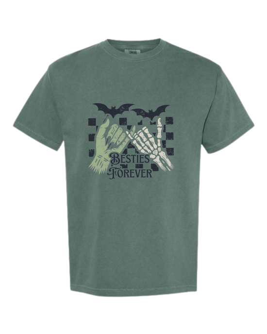 Besties Forever - Comfort Colors - Heavyweight Unisex Tee - Greens