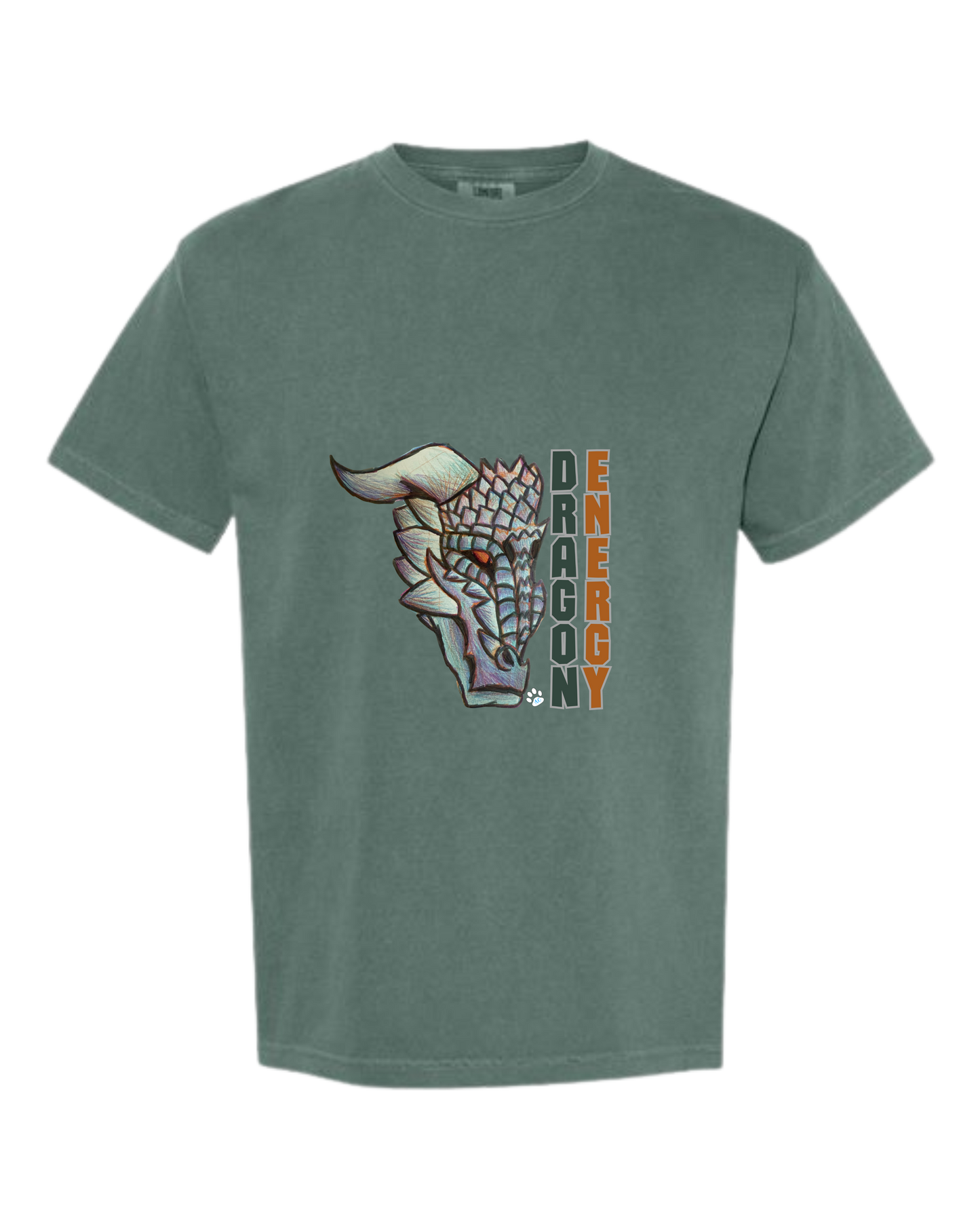 Dragon Energy - Comfort Colors - Heavyweight Unisex Tee - Greens