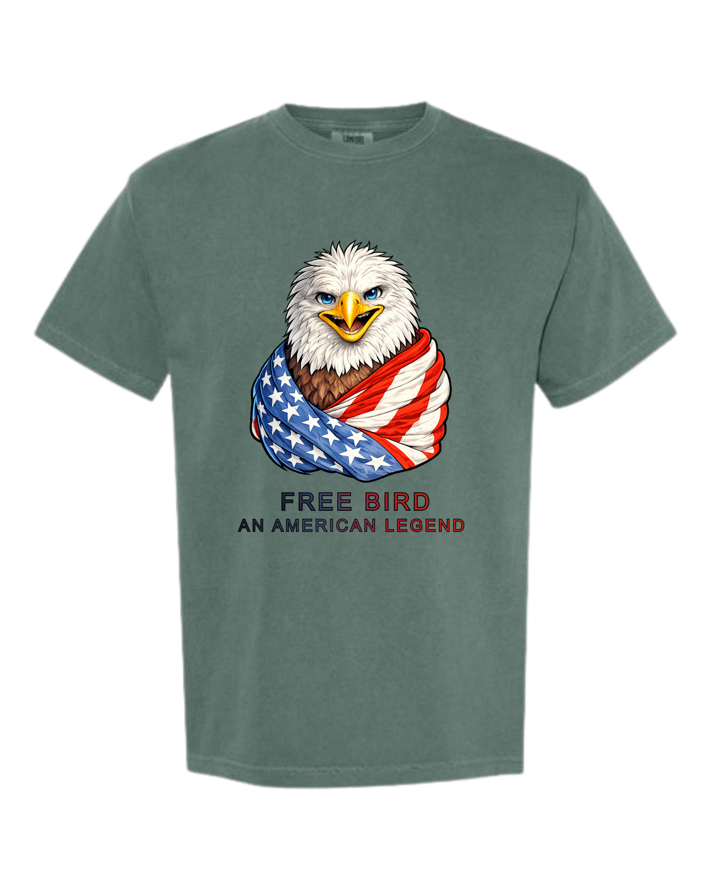 Free Bird An American Legend - Comfort Colors - Heavyweight Unisex Tee - Greens