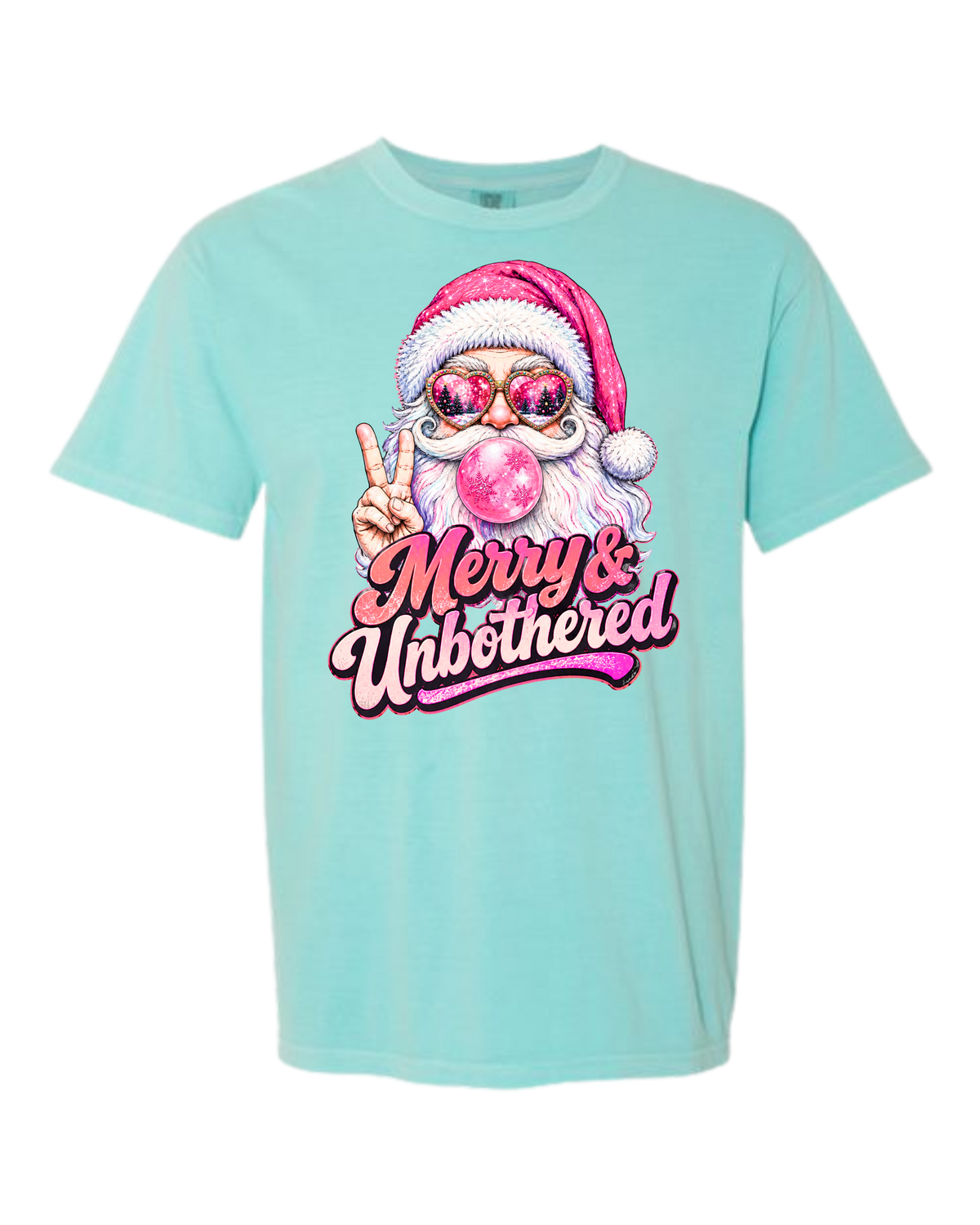 Merry & Unbothered - Comfort Colors - Heavyweight Unisex Tee - Greens