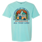 What Happens At The Campground - Comfort Colors - Heavyweight Unisex Tee - Greens