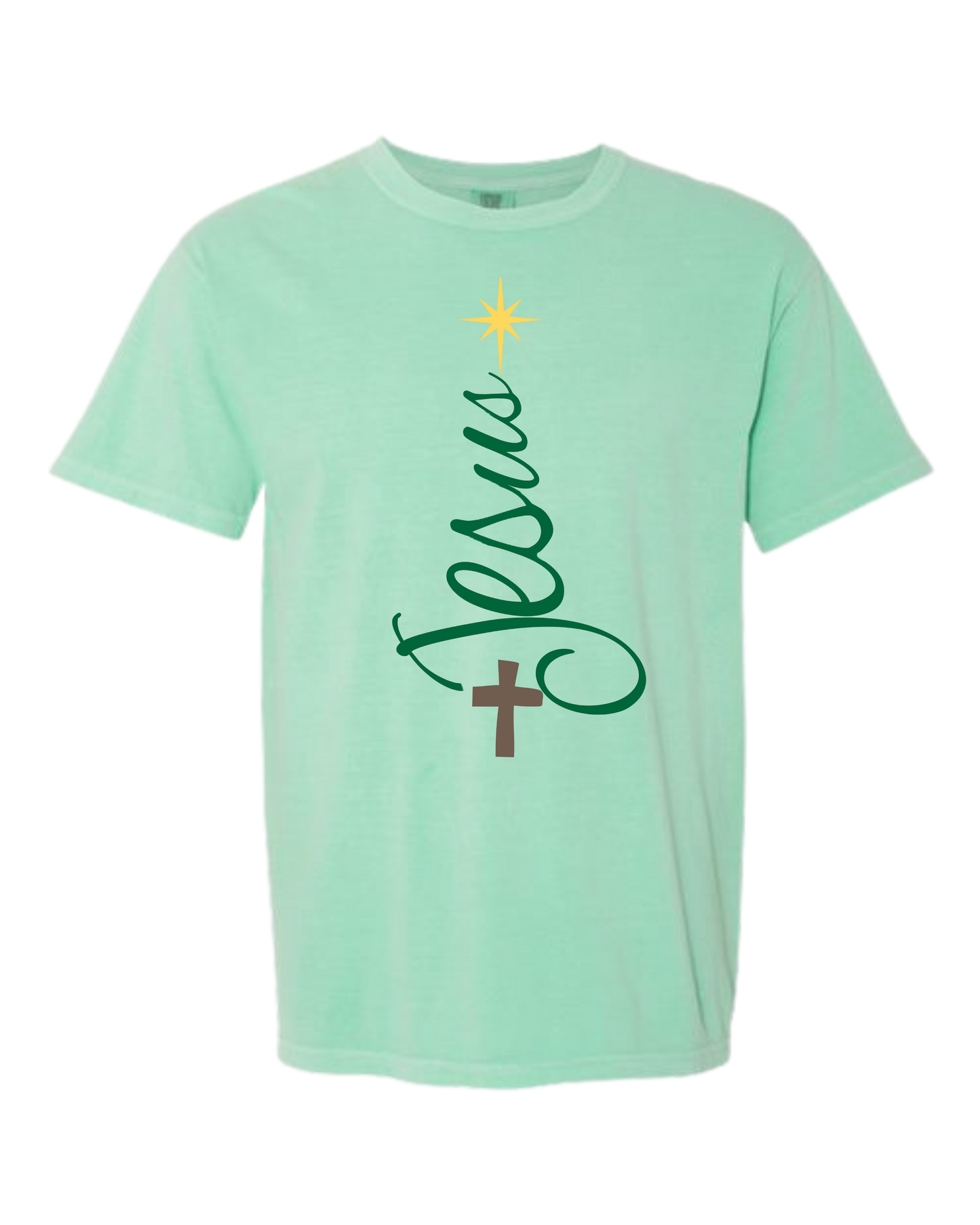 Jesus Tree - Comfort Colors - Heavyweight Unisex Tee - Greens