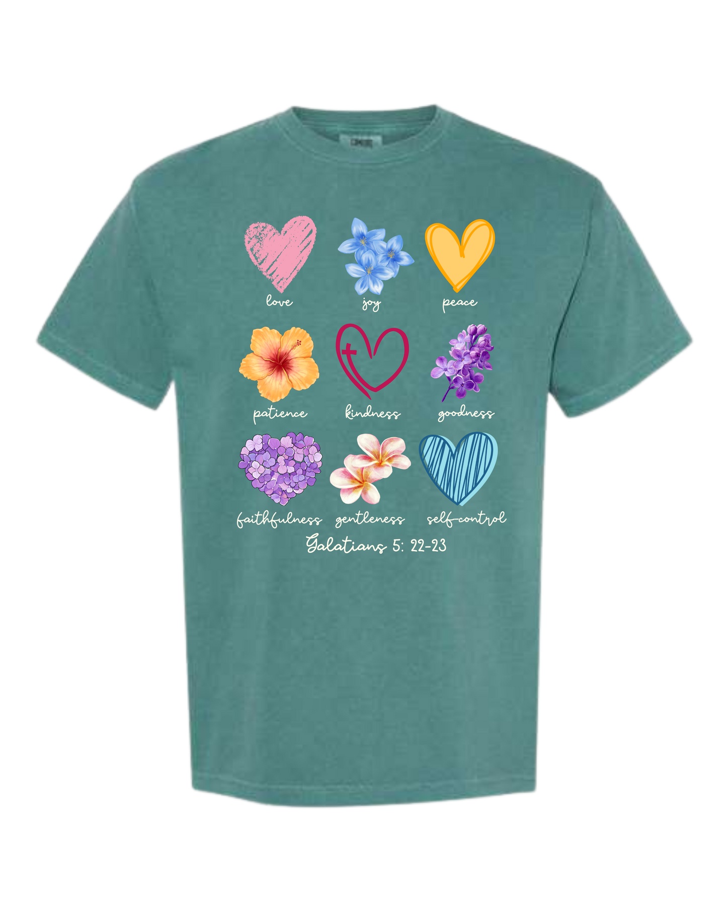 Galatians 5 - Spring - Comfort Colors - Heavyweight Unisex Tee - Greens