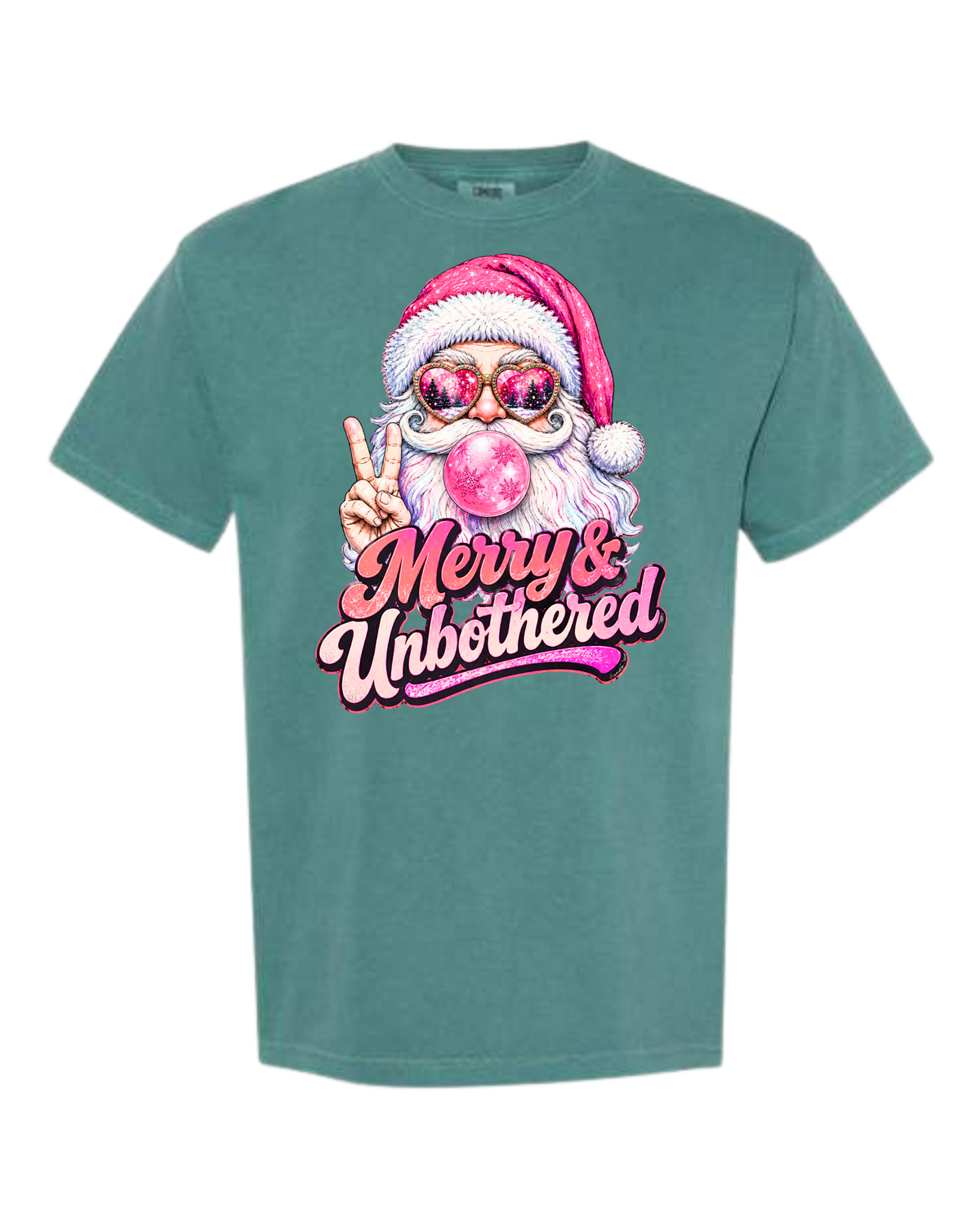 Merry & Unbothered - Comfort Colors - Heavyweight Unisex Tee - Greens