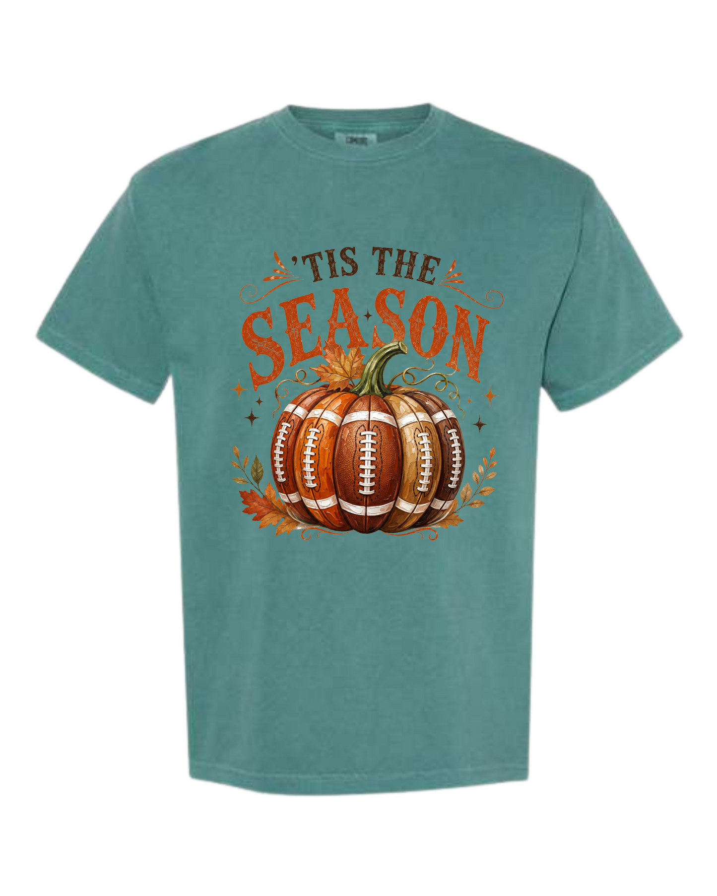 'Tis Football Season - Comfort Colors - Heavyweight Unisex Tee - Greens