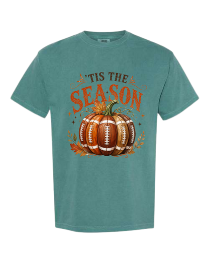 'Tis Football Season - Comfort Colors - Heavyweight Unisex Tee - Greens