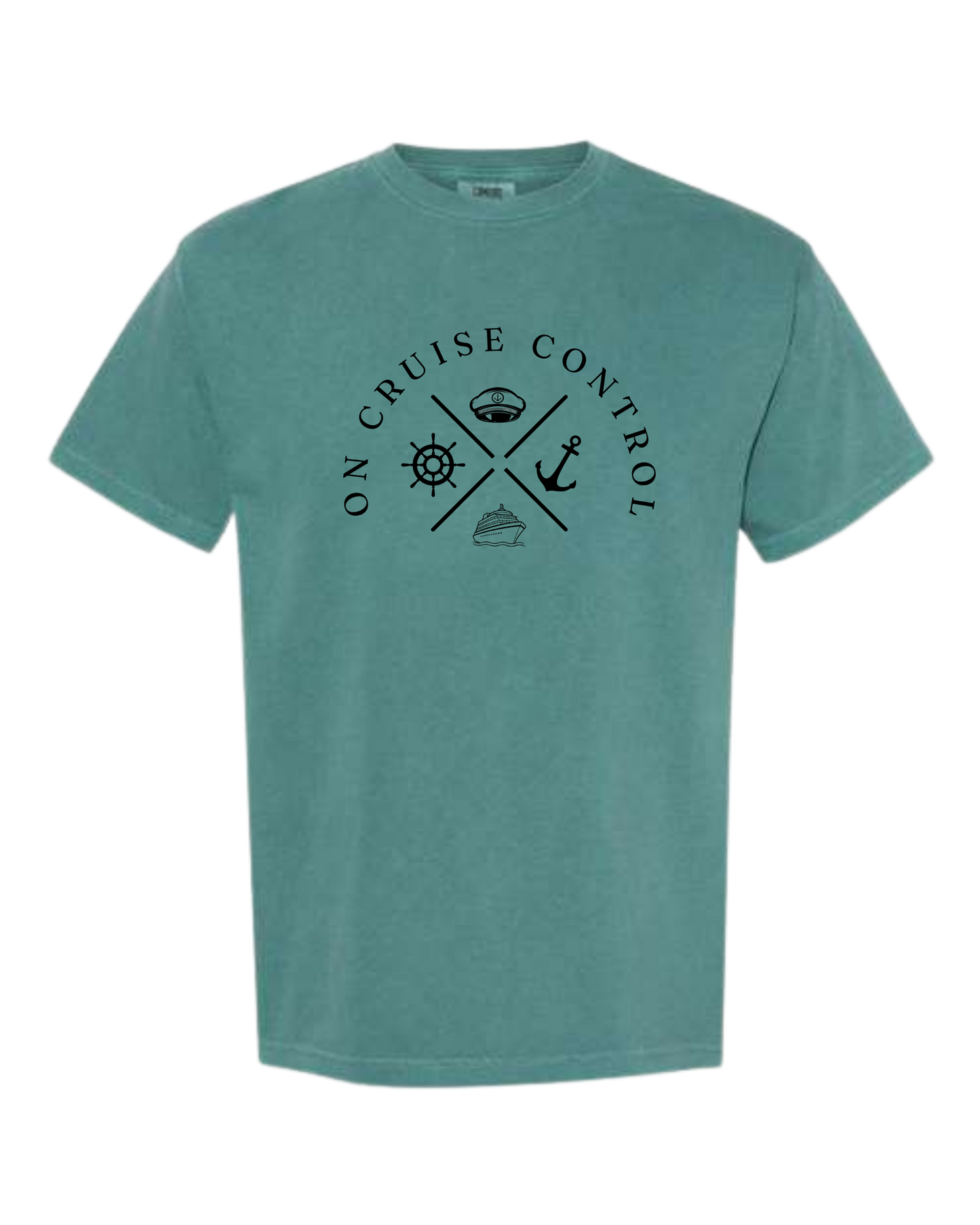 On Cruise Control - Comfort Colors - Heavyweight Unisex Tee - Greens