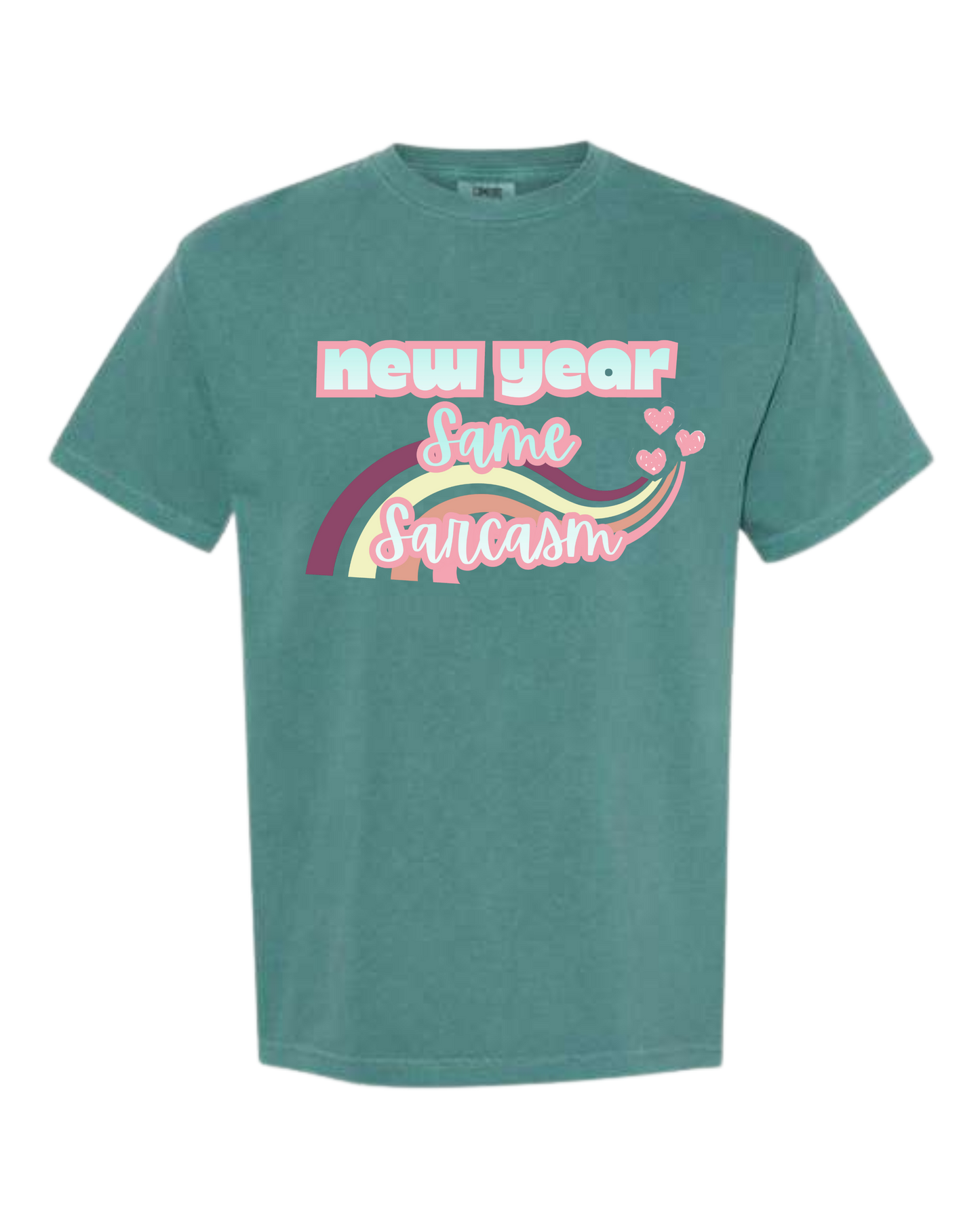 New Year Same Sarcasm - Comfort Colors - Heavyweight Unisex Tee - Greens