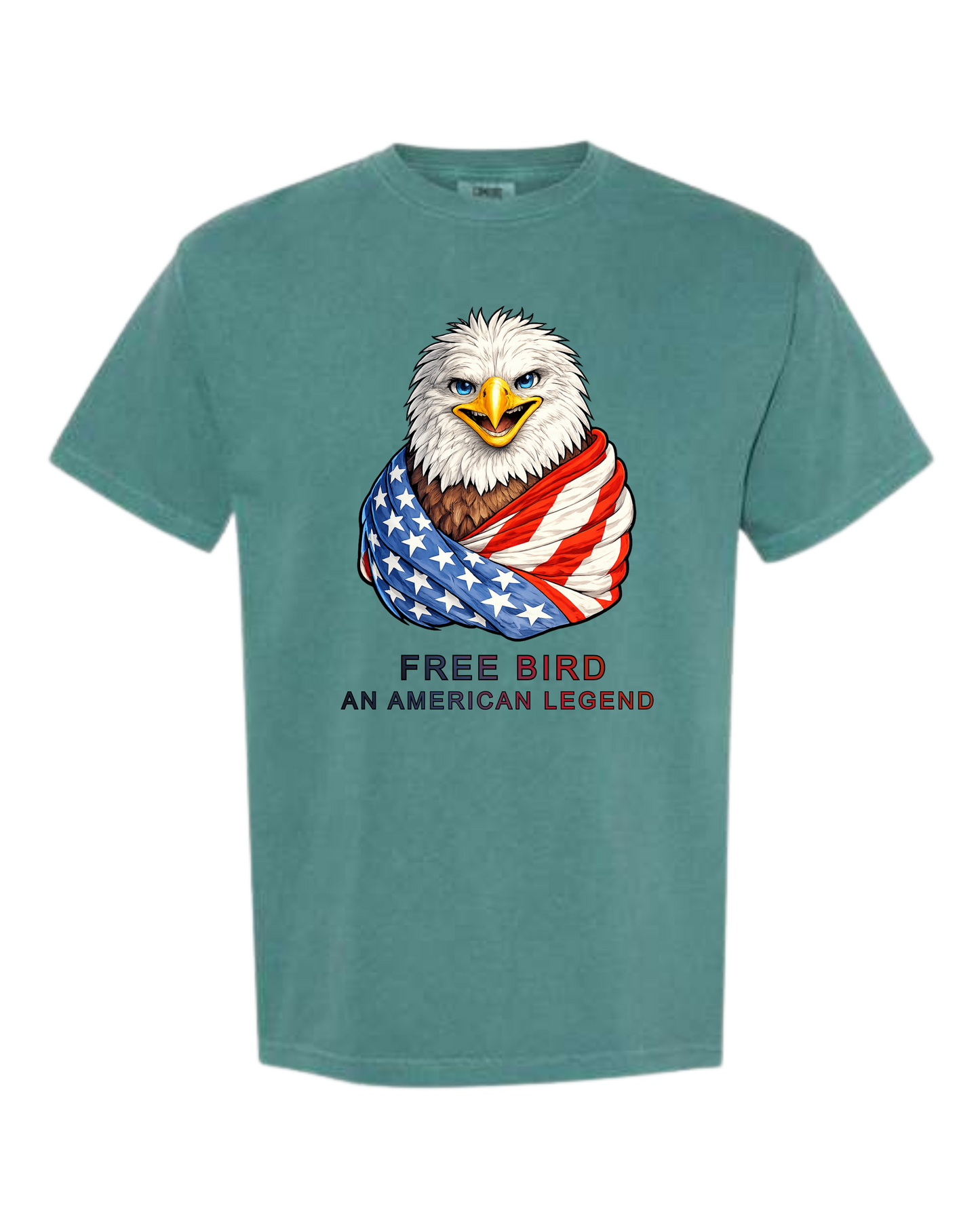Free Bird An American Legend - Comfort Colors - Heavyweight Unisex Tee - Greens