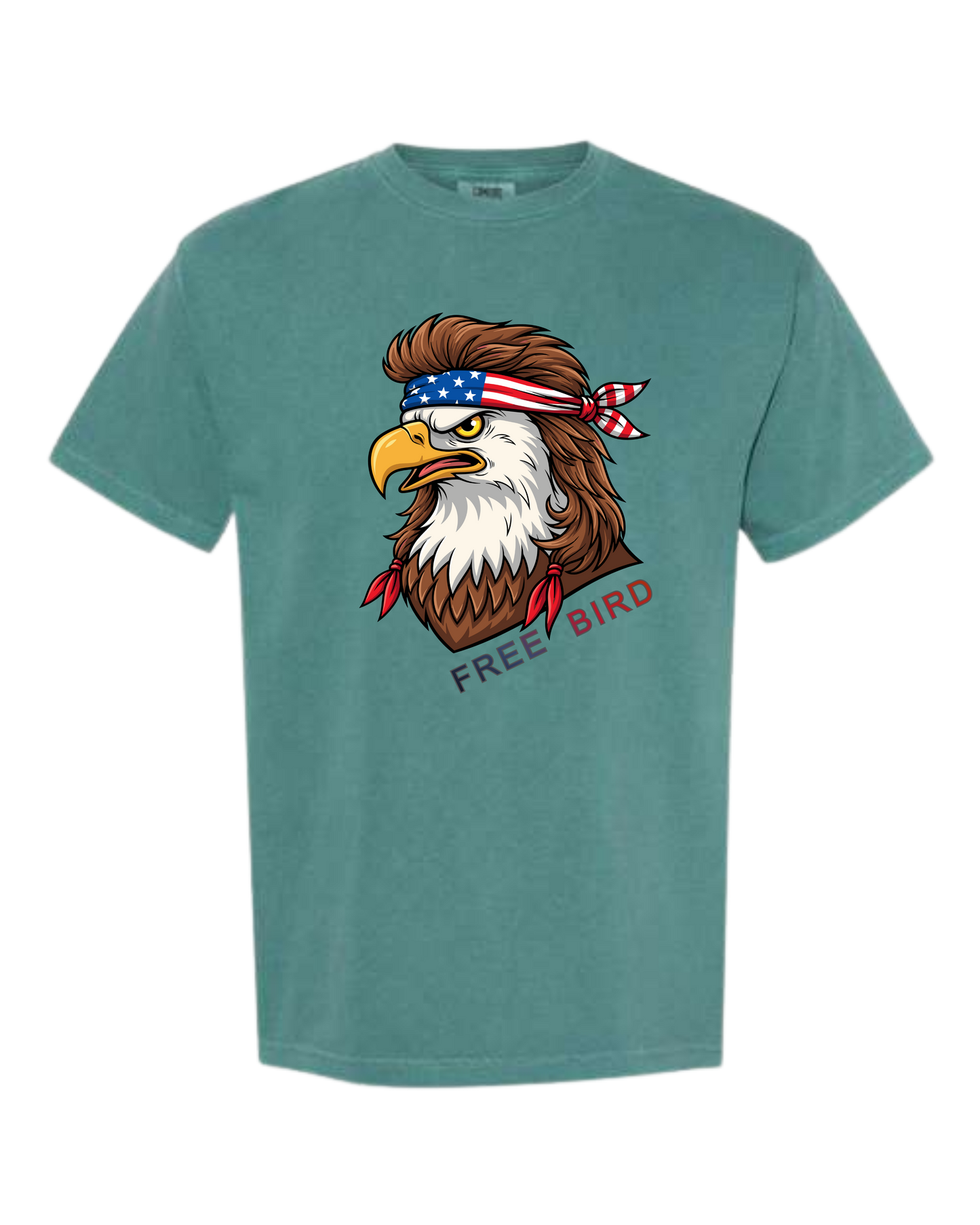 Rockin Free Bird - Comfort Colors - Heavyweight Unisex Tee - Greens