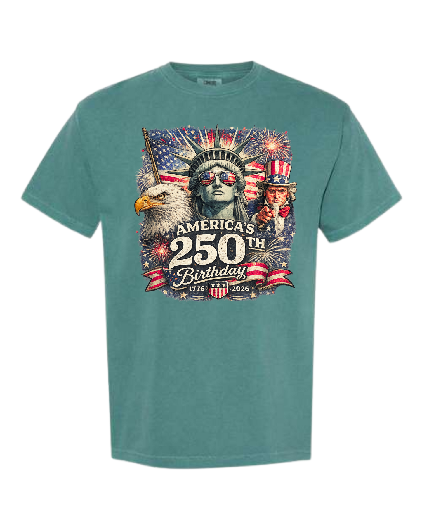 America's 250th Birthday - Comfort Colors - Heavyweight Unisex Tee - Greens