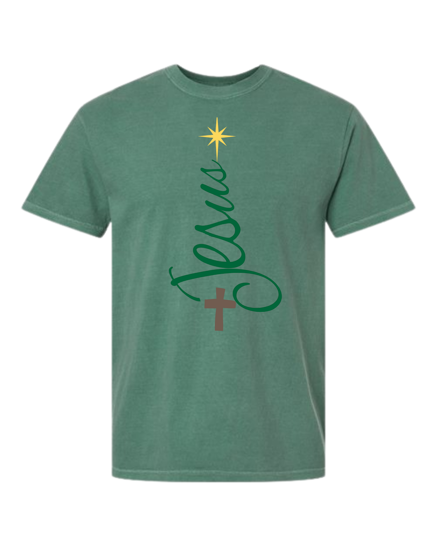 Jesus Tree - Comfort Colors - Heavyweight Unisex Tee - Greens