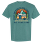 What Happens At The Campground - Comfort Colors - Heavyweight Unisex Tee - Greens
