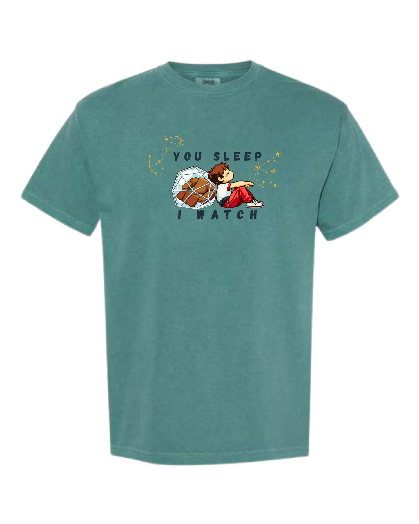 You Sleep I Watch - Comfort Colors - Heavyweight Unisex Tee - Greens