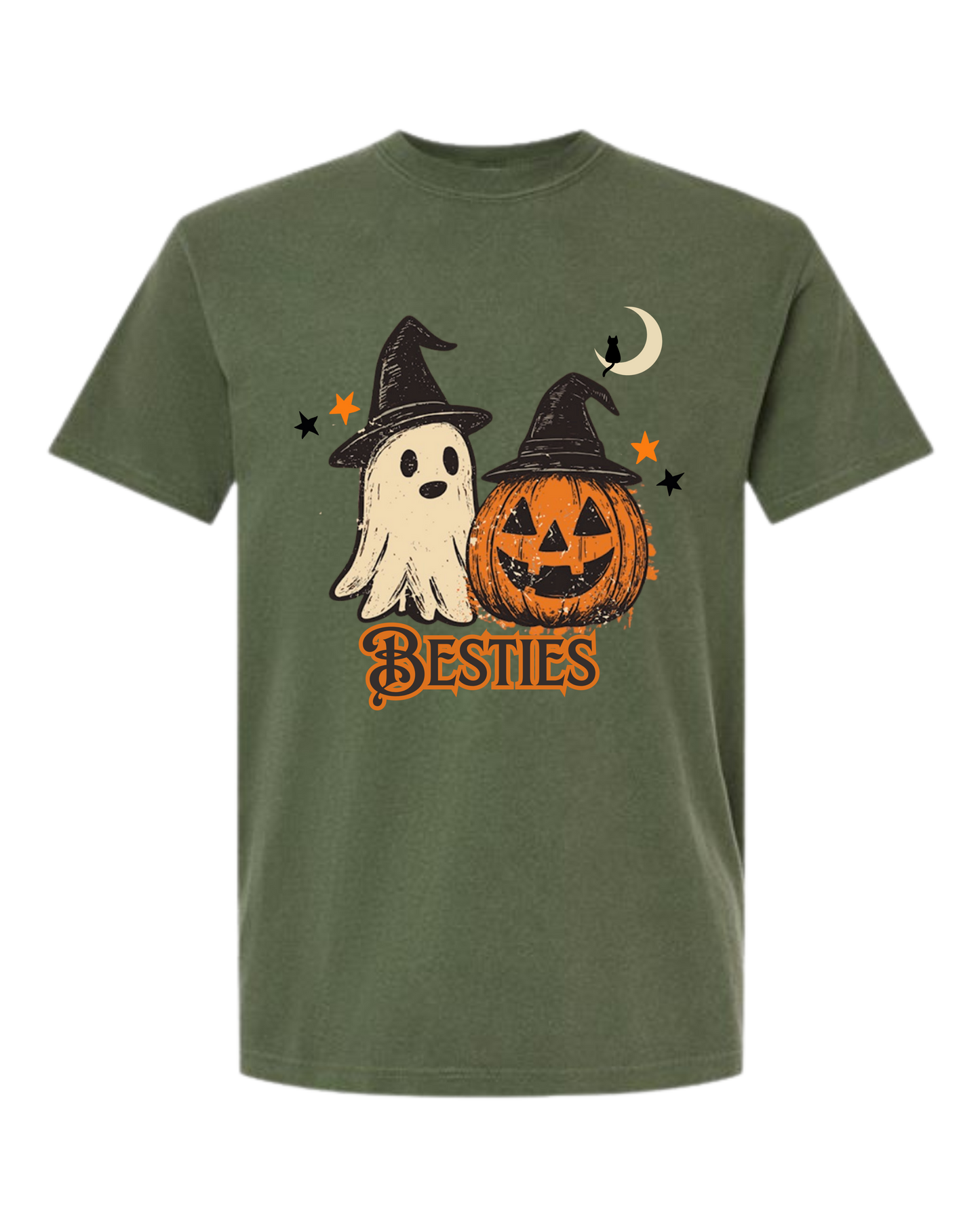 Halloween Besties - Comfort Colors - Heavyweight Unisex Tee - Greens