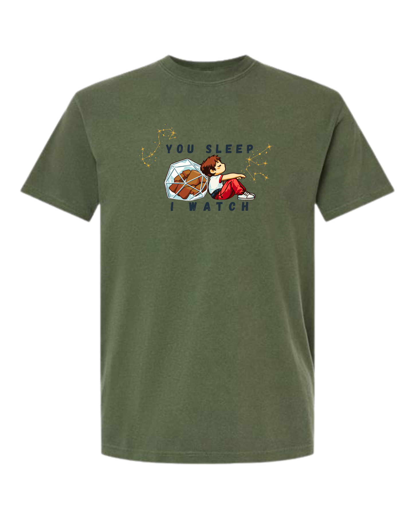 You Sleep I Watch - Comfort Colors - Heavyweight Unisex Tee - Greens