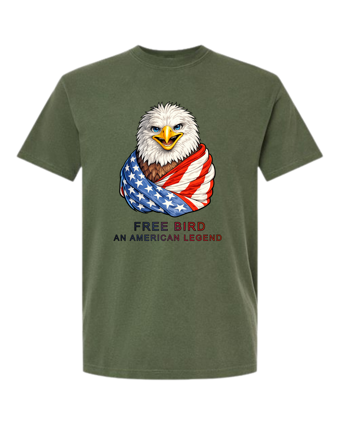 Free Bird An American Legend - Comfort Colors - Heavyweight Unisex Tee - Greens