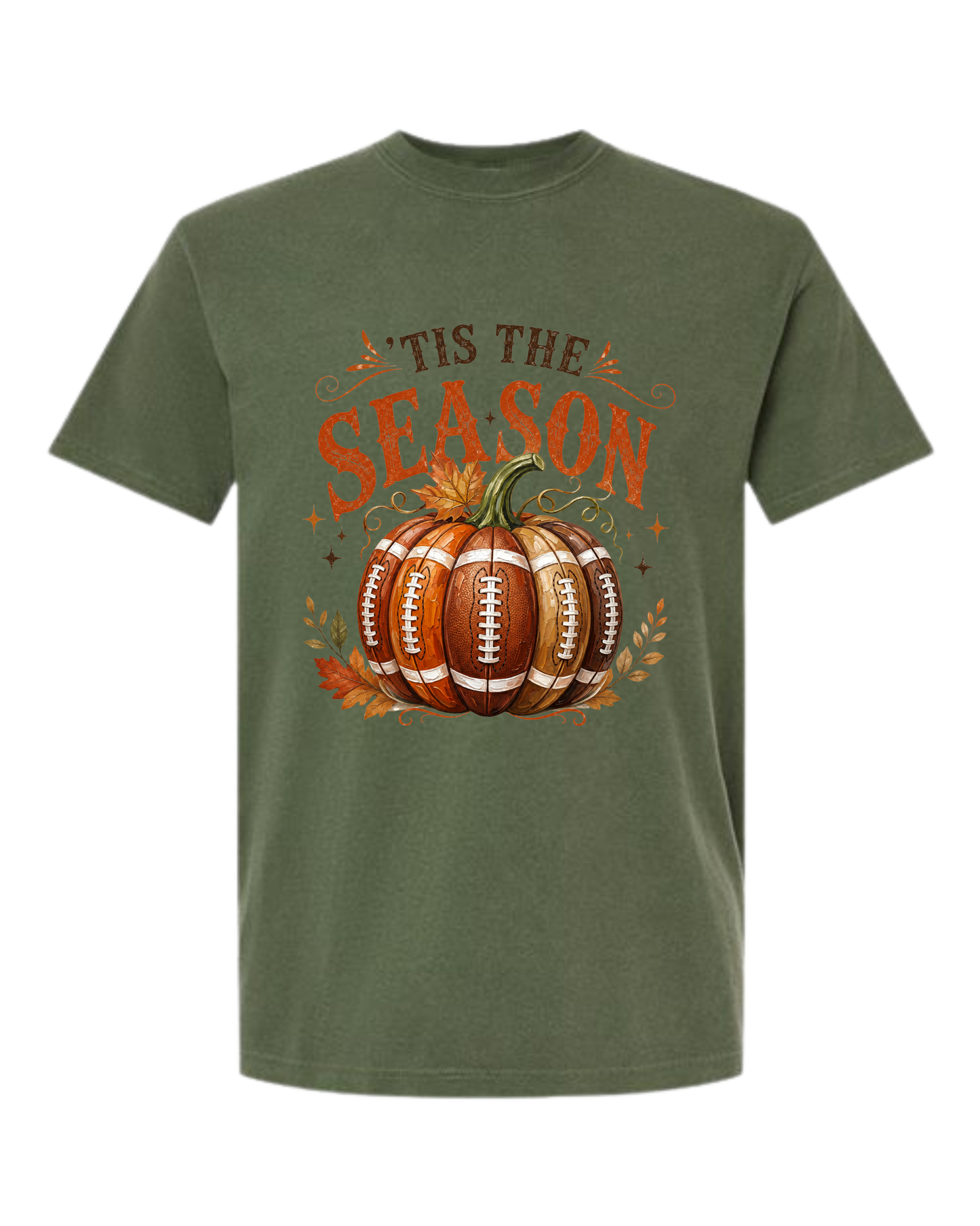 'Tis Football Season - Comfort Colors - Heavyweight Unisex Tee - Greens