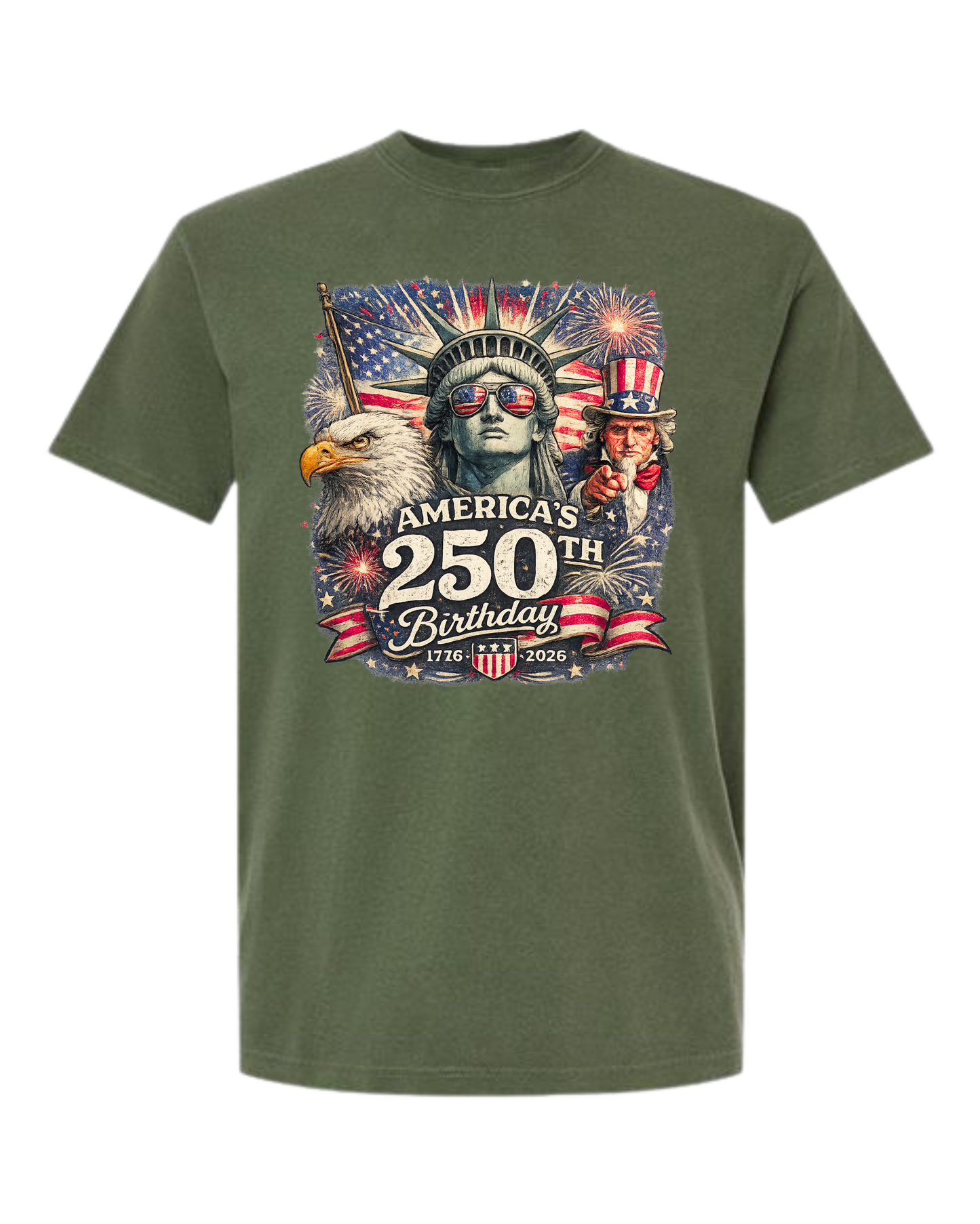 America's 250th Birthday - Comfort Colors - Heavyweight Unisex Tee - Greens