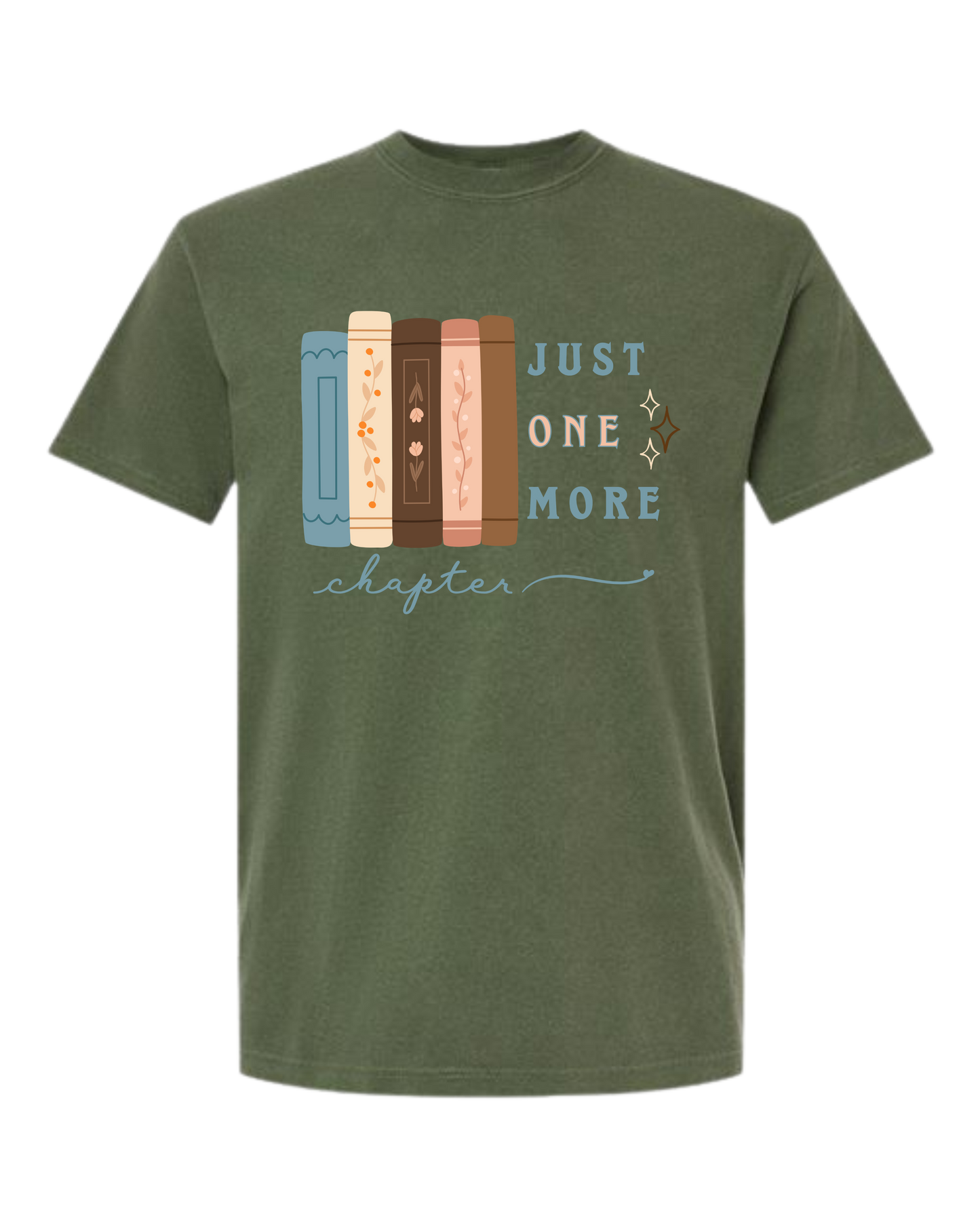 Just One More Chapter - Comfort Colors - Heavyweight Unisex Tee - Greens