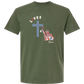 Loves Jesus & America too - Comfort Colors - Heavyweight Unisex Tee - Greens
