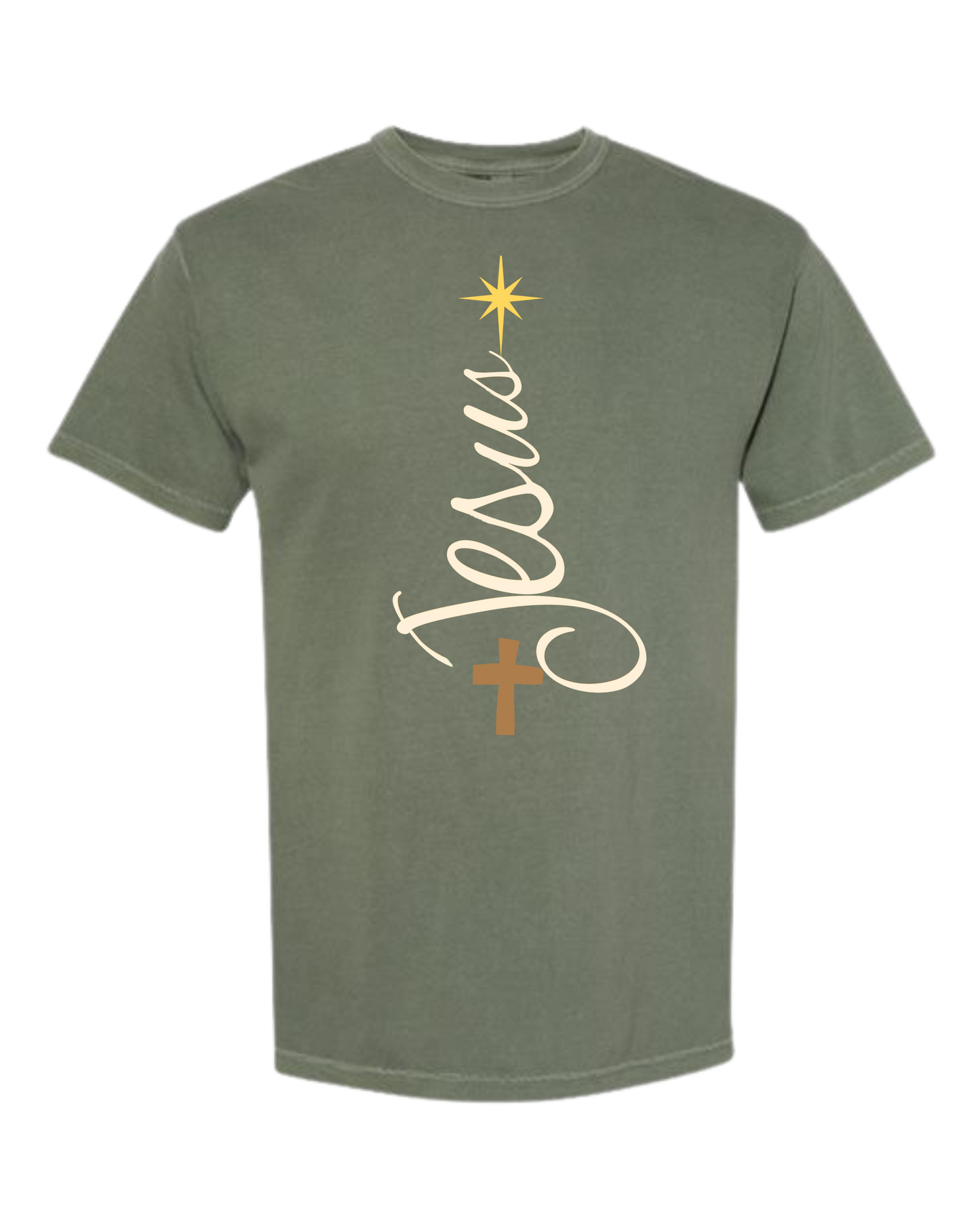 Jesus Tree - Comfort Colors - Heavyweight Unisex Tee - Greens