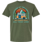 What Happens At The Campground - Comfort Colors - Heavyweight Unisex Tee - Greens