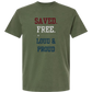 Saved. Free. Loud & Proud - Comfort Colors - Heavyweight Unisex Tee - Greens