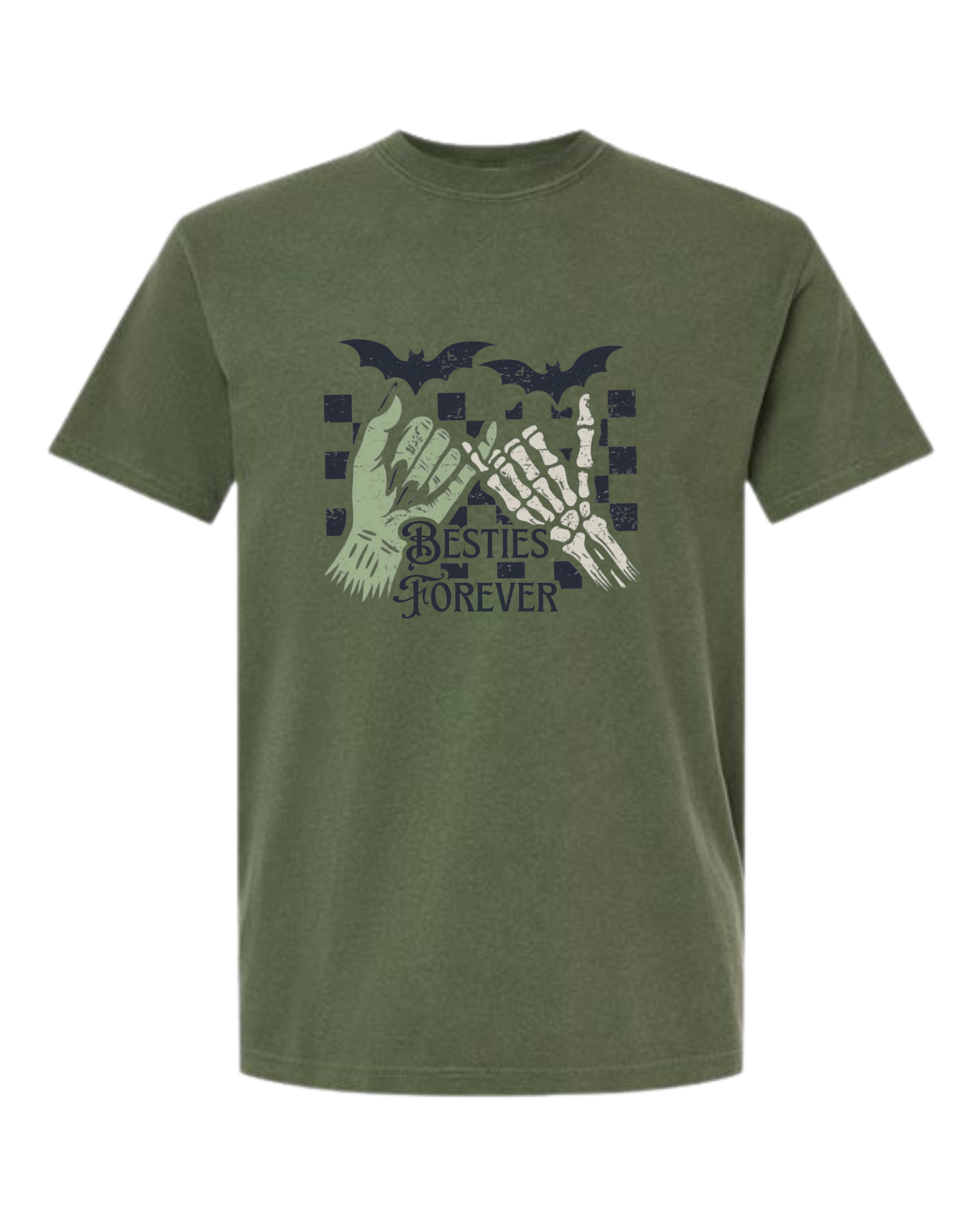 Besties Forever - Comfort Colors - Heavyweight Unisex Tee - Greens