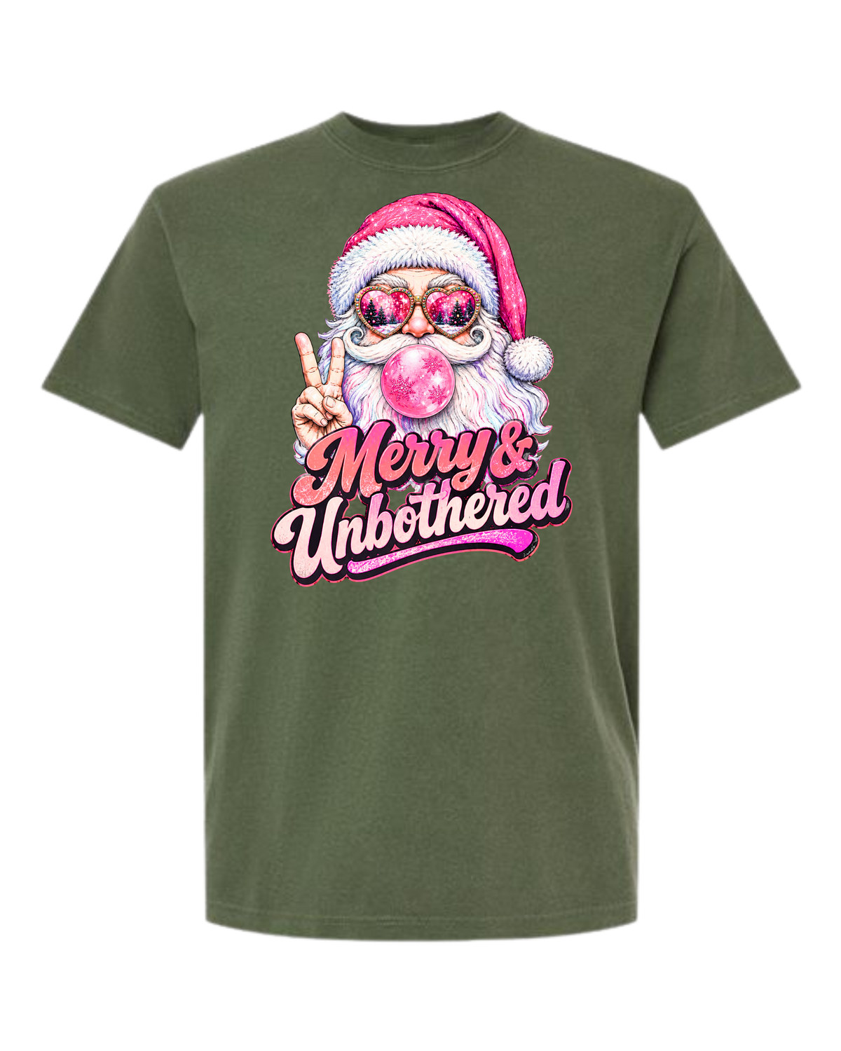 Merry & Unbothered - Comfort Colors - Heavyweight Unisex Tee - Greens