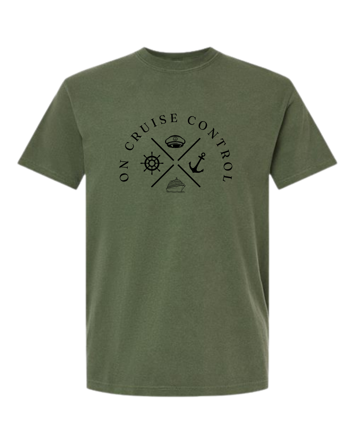On Cruise Control - Comfort Colors - Heavyweight Unisex Tee - Greens