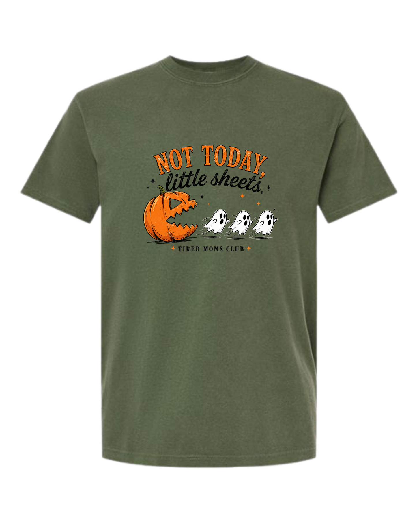 Not Today, Little Sheets - Comfort Colors - Heavyweight Unisex Tee - Greens